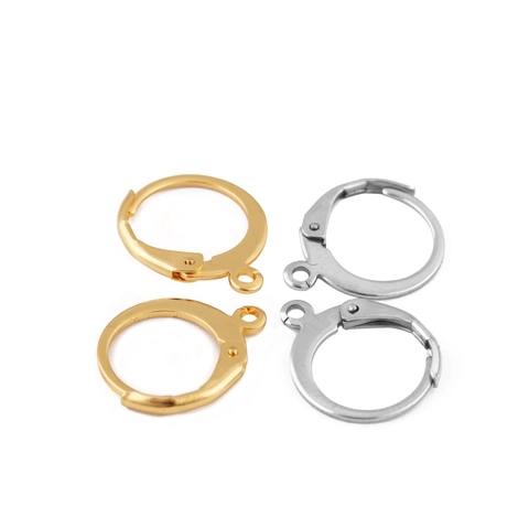 Stainless Steel Round Leverback Earring Hooks French Style DIY Jewelry Making Findings Earring Accessories Gold Silver