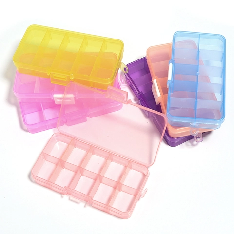 Transparent 15-Compartment Plastic Storage Box For Jewelry Fishing Gear Makeup Accessories Multi-Grid Organizer Storage Case
