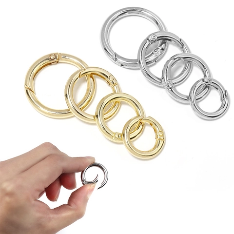 Zinklegierung Rund Federringverschluss DIY Schmuck Zubehör Schlüsselbund Offener O-Ring Für Taschengurt Verbindung