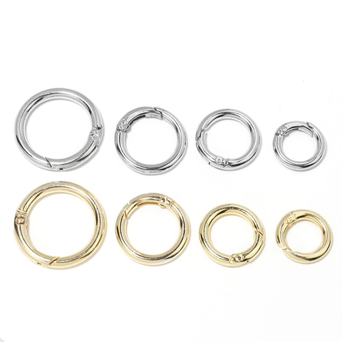 Zinklegierung Rund Federringverschluss DIY Schmuck Zubehör Schlüsselbund Offener O-Ring Für Taschengurt Verbindung