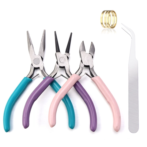 Professionele Roestvrijstalen Sieraden DIY Handgereedschap Set Met Langbektang Rondbektang Zijkniptang En Pincet