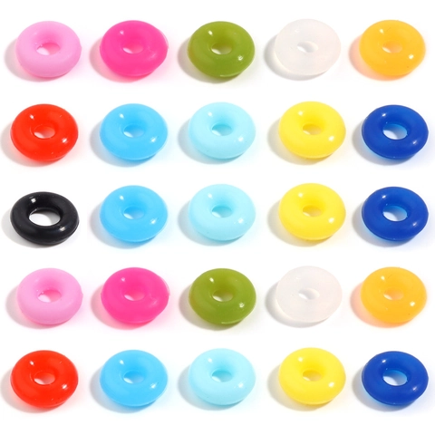 Colorful Silicone Positioning Ring Spacer Beads For DIY Jewelry Making Bracelet Necklace Handmade Crafts Accessories
