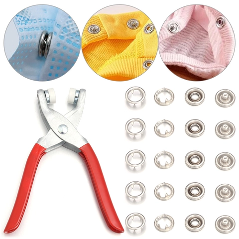 IJzeren Drukknopen met Pootjes Bevestigingstang Gereedschap Handmatige Metalen Sluitingen Voor Kleding Naaien DIY Craft Accessoire