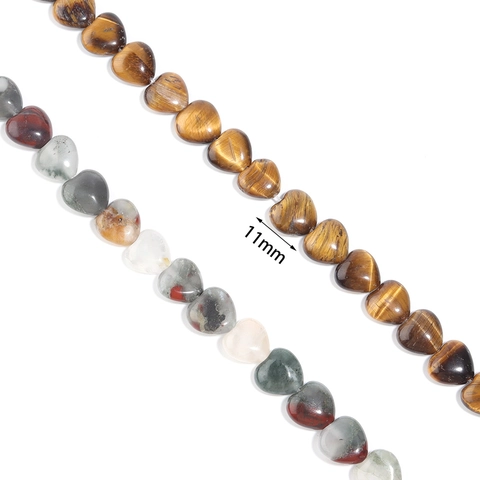 Hartvorm Natuursteen Edelsteen Losse Kralen Agaat Amethist Rozenkwarts Tijgeroog Voor DIY Sieraden Maken Armband Ketting Accessoires