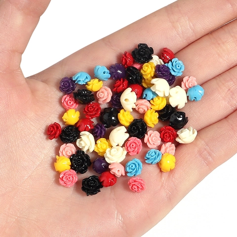 Perline Sciolte in Polvere di Conchiglia a Forma di Fiore di Camelia Rosa Accessori per Gioielli Fai da Te Ciondoli per Braccialetti