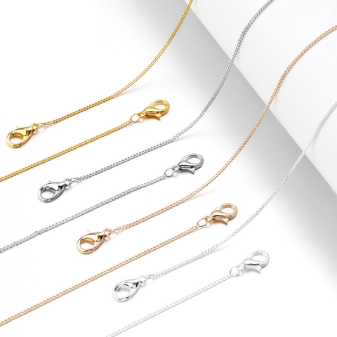 Copper Electroplated DIY Jewelry Chains Fine Box Twist Encrypted Necklace Chains For Women Jewelry Making Necklace Findings