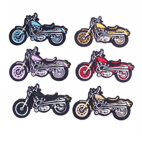 Motorrad Bestickt Aufnäher Bügelbild Für Kleidung DIY Dekoration Biker Stil Reparatur Patch Für Jacken Rucksäcke