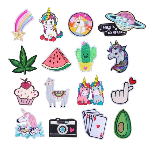 Parches Bordados de Dibujos Animados para Planchar o Coser Aplicaciones para Ropa Mochila Chaquetas Decoración DIY Estilos Mixtos
