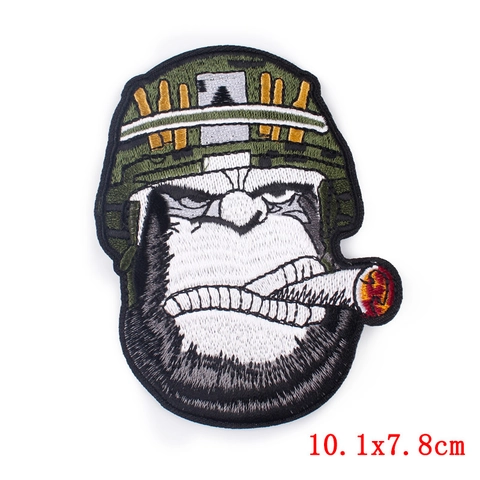 Tier Schlange Gorilla Wolf Adler Stickerei Aufnäher Bestickt Aufbügeln Applikationen Für Kleidung Taschen DIY Zubehör