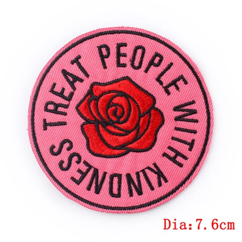 Rosa Herz Blume Tier Stickerei Patches Zum Aufbügeln Aufnähen Applikation Abzeichen Für Kleidung Hut Tasche Dekorative Aufkleber