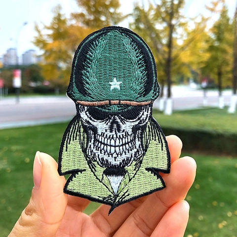 Punk Schedel Clown Borduurwerk Patch DIY Denim Jas Kledingaccessoires Opstrijkbare Badges Voor Rugzak T-Shirt Decoratie