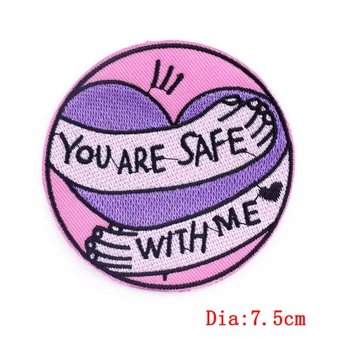 Écussons Brodés en Forme de Cœur Pour Vêtements DIY Style Punk Gothique Badges en Tissu Pour Veste Sac à Dos Jeans