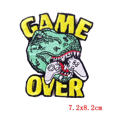 Personalized Wilderness Animals Embroidery Patches Iron On Gothic Skull Butterfly Patch For T-Shirt Jacket DIY Sewing Accessories