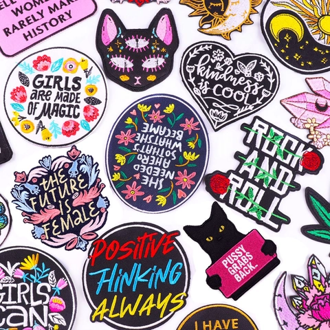Embroidered Flower Letter Patches For Clothing Iron On Sew On Patches Trendy DIY Embroidery Badge Patch For Jacket Backpack