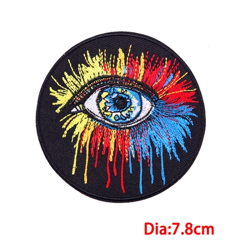 Parches Bordados Redondos de Alfabeto de Colores de Dibujos Animados para Ropa DIY Chaqueta Vaquera Parches Termoadhesivos