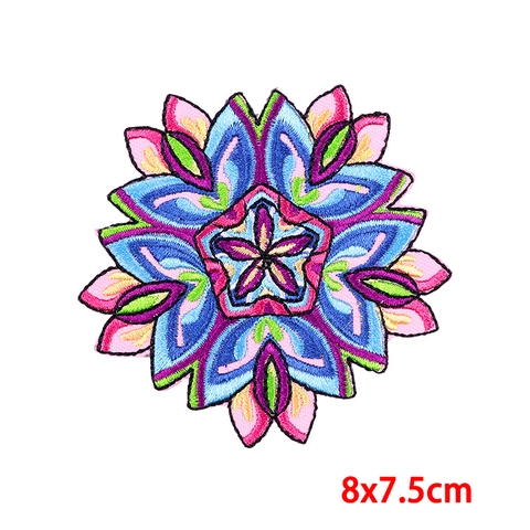 Bohemian Style Embroidered Patches Vintage Inspirational Quotes Floral Applique Patch For DIY Clothing Jackets Hats Bags Decoration
