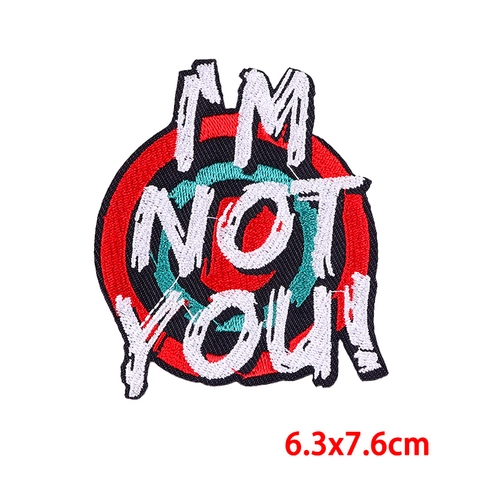 Geborduurde Patches Motiverende Brief Slogan Strijkembleem Voor Kleding Tassen DIY Naaien Applicatie Badge