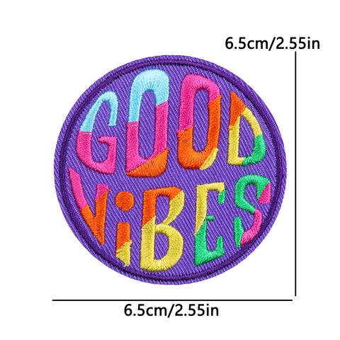 Cartoon Landscape Animal Embroidery Patches DIY Clothing Iron On Patch Personalized Cat Quotes Decorative Stickers For Bags Jackets