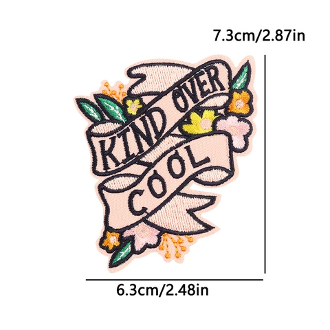 Cartoon Letter Slogan Embroidery Patch Humorous Sarcastic Badges DIY Iron-on Sew-on For Clothes Bags Hats Jackets Accessory