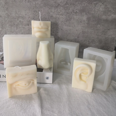 DIY 3D Gesichtszüge Silikonform Für Augen Nase Mund Ohren Handgemachte Kerze Seife Harz Gips Skulptur Kunst Handwerk Werkzeug