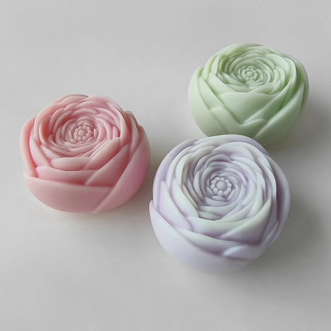 3D Flower Rose Silicone Mold For Candle Making DIY Aromatherapy Soap Resin Casting Plaster Wax Mold Home Decor Baking Tool