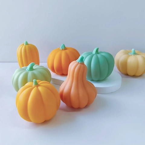 Stampo in Silicone a Forma di Zucca di Halloween Per Torta Candela Profumata Sapone Artigianale Fai da Te Zucca Decorazione