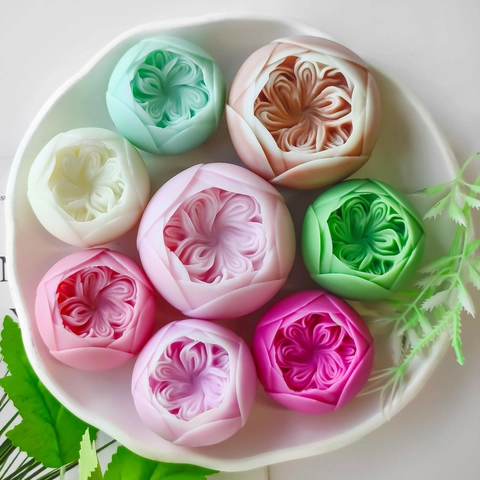3D Austin Rose Flower Silicone Mold For DIY Handmade Scented Candle Soap Epoxy Resin Plaster Home Decor Crafting Tool