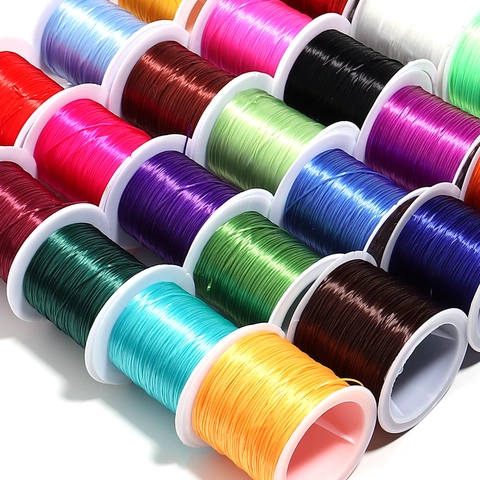 Colorful Elastic Crystal String Polyurethane Cord For DIY Jewelry Bracelet Necklace Making Spooled Strong Stretchy Beading Cord