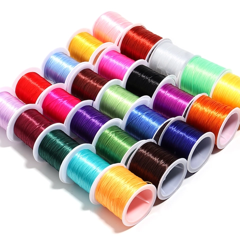 Flat Elastic Cord Crystal String For DIY Jewelry Making Stretchy Beading Thread For Bracelet Necklace Handicraft Material