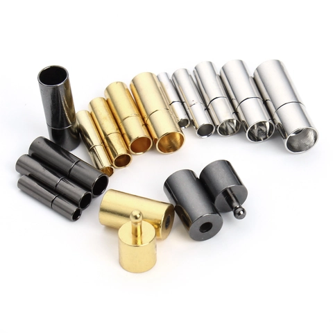 Copper Cord End Caps Plug-in Clasps Multiple Sizes Jewelry Connectors Clasps Only For DIY Necklace Bracelet Making Jewelry Accessories