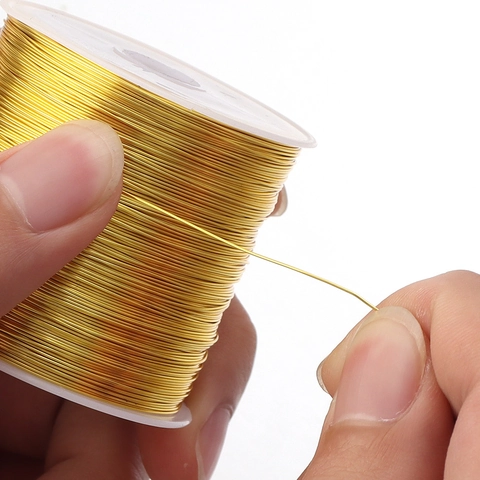 Tarnish Resistant Copper Jewelry Wire Color Retaining Metallic String For DIY Beading Handmade Craft 0.3mm To 0.8mm Flexible Shaping Wire