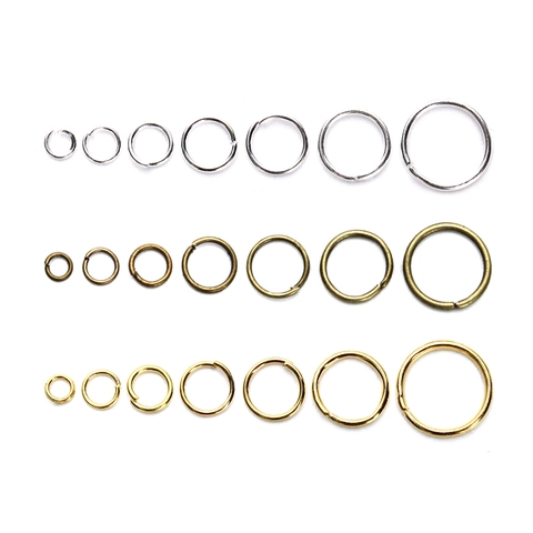 DIY Jewelry Findings Kit Boxed Iron Open Jump Rings Set Multi Size For Jewelry Repair Necklace Bracelet Craft Accessory