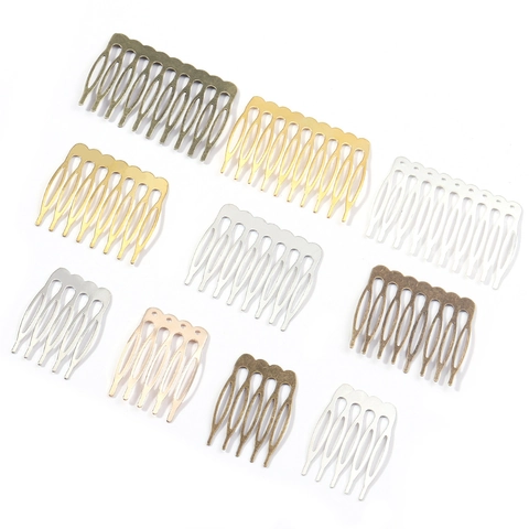 Vintage Metal Iron Wire Hair Comb Base For DIY Bridal Headwear Jewelry Making Accessory Gold Silver Findings 5 8 10 Teeth
