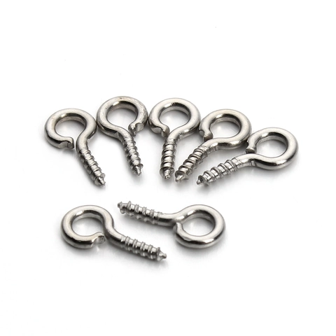 Metal Screw Eye Pins Jewelry Making Findings Multicolor Alloy Eye Hooks For DIY Pendant Connector Accessories Handmade