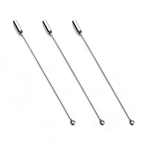 Silver Plated Metal Stick Pin Lapel Pin For Men Women DIY Brooch Accessories Fastener Suit Scarf Jewelry Making Findings