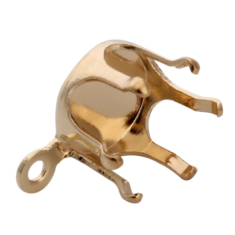 Copper DIY Jewelry Finding Accessory Crown Claw Setting Pendant With Bail Gold Silver Jewelry Making Component