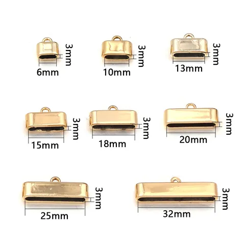 Alloy Leather Cord End Caps Tassel Caps DIY Jewelry Making Connectors Gold Silver Plated Crimps For Bracelet Necklace