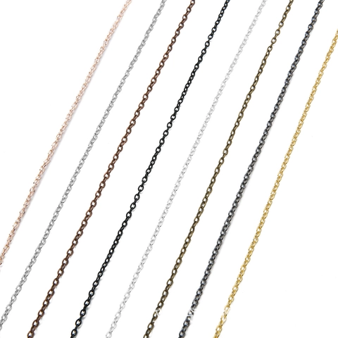 Iron DIY Chain For Jewelry Making Flattened Round O-Chain On Spools Various Colors For Handmade Necklaces And Bracelets