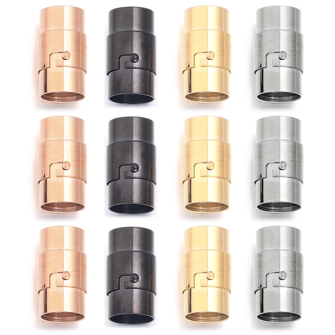 Stainless Steel Magnetic Clasp For Leather Cord 304 Titanium Steel Cylindrical Connector For DIY Bracelet Necklace Finding