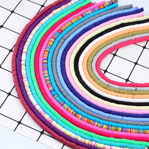 Colorful Polymer Clay Heishi Beads For DIY Jewelry Making Disc Spacer Beads For Bracelet Necklace Handmade Craft Materials