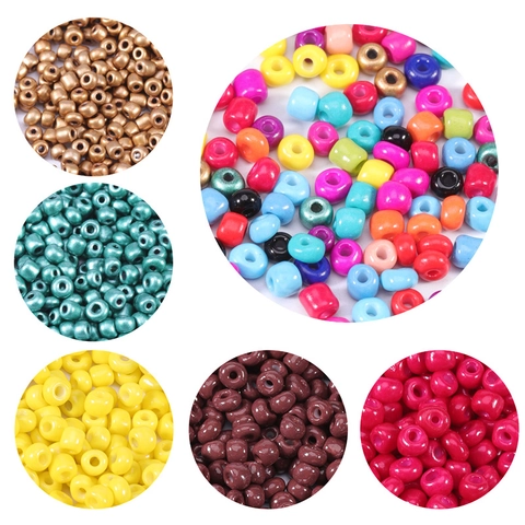 Handmade Round Glass Seed Beads For DIY Jewelry Making Colorful Smooth Surface Crafting Supplies For Necklace Bracelet Decoration