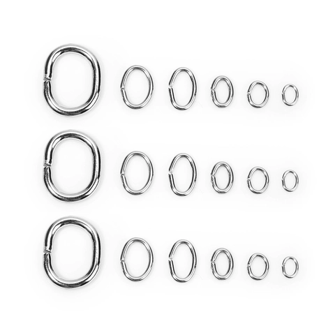 Stainless Steel Oval Jump Rings Closed Connection Loops For DIY Jewelry Making Findings Necklace Bracelet Polished Link Rings