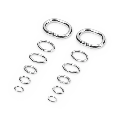 Stainless Steel Oval Jump Rings Closed Connection Loops For DIY Jewelry Making Findings Necklace Bracelet Polished Link Rings