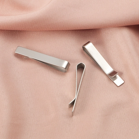 Minimalist Stainless Steel Tie Clip Brushed Mirror Polished Shirt Clip For Men Business Professional Formal Jewelry Accessory