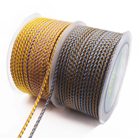 2.7mm Dragon Pattern Braided Cord Polyester Fiber DIY Jewelry Making Thread For Bracelet Necklace Hand Craft Cord 10m