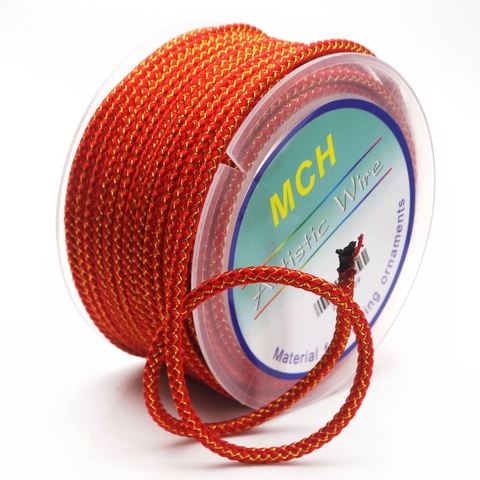Dragon Pattern Braided Rope Metallic Thread Polyester Cord For DIY Jewelry Making Necklaces Bracelets Handwoven Craft String