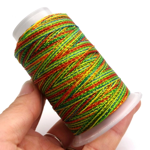Multicolor Starry Night Gradient 6-Ply Braided Waxed Cord For DIY Bracelet Handwoven Jewelry Making Craft Sewing Line