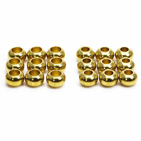 Cuentas Espaciadoras de Latón con Agujero Grande Forma de Ábaco Redondas Cuentas Sueltas para Bricolaje Pulsera Collar Joyas