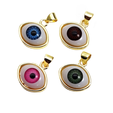 Realistic Copper Evil Eye Pendant Only Without Chain For DIY Jewelry Making Gold Plated Eye Charm Personalized Accessory