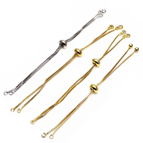 Bracciale a Catena Veneziana in Rame Regolabile per Creazione Gioielli Fai-da-te Chiusura a Scorrimento Semilavorato